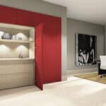 Decoratief plaatmateriaal rood uni mat