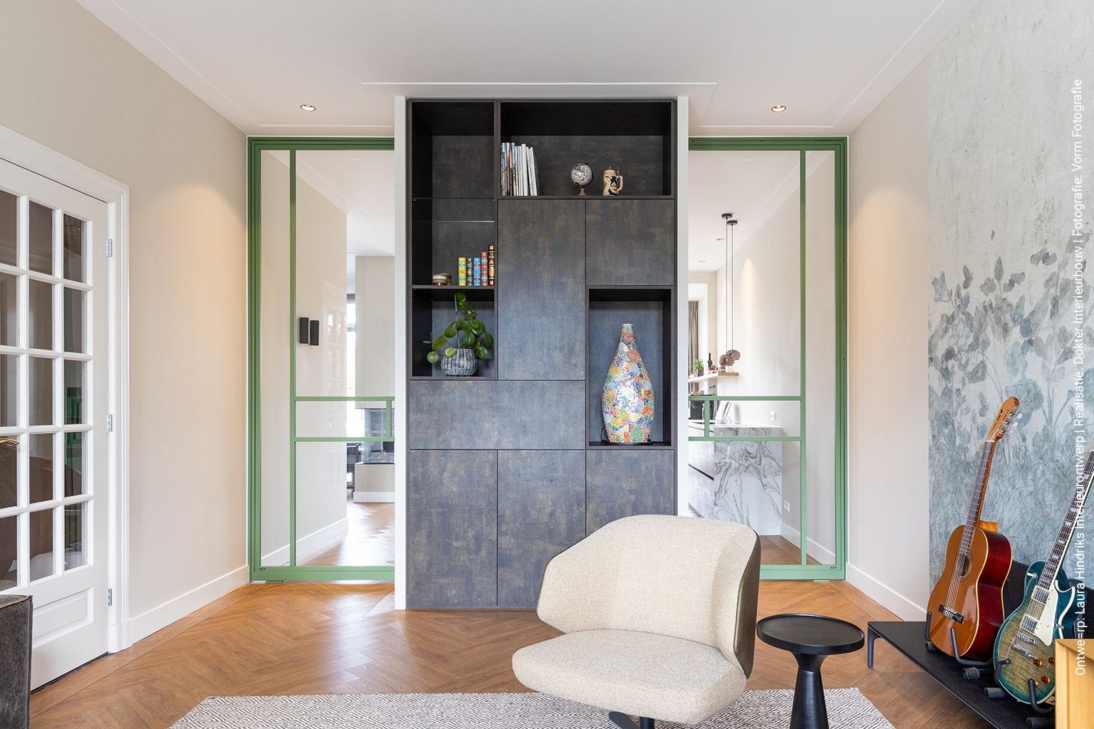 Elegante room divider met de uitstraling van geweven linnen