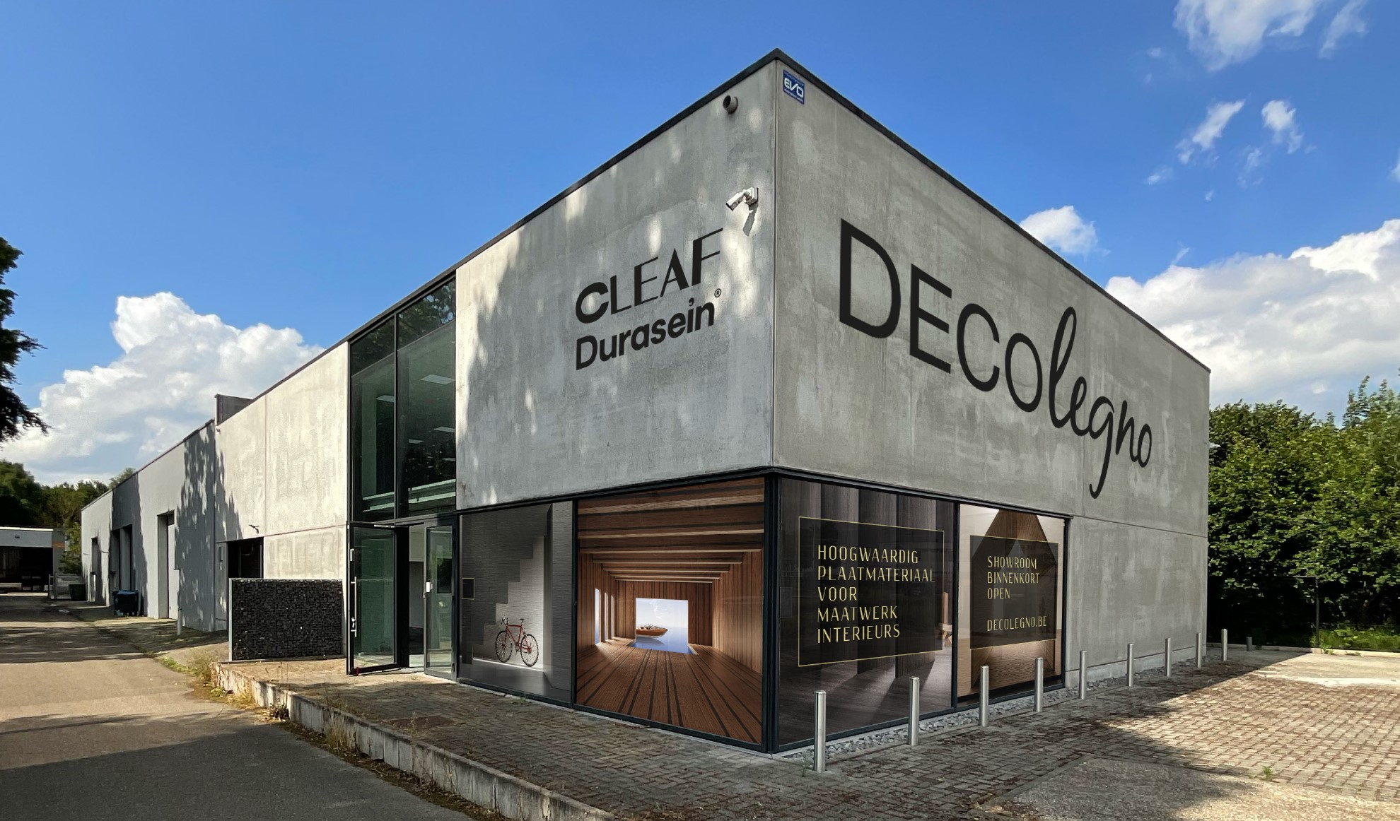 Impressie van de nieuwe showroom van DecoLegno in Kampenhout België