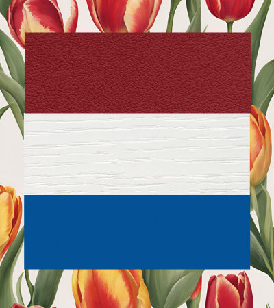 Nederlandse vlag met plaatmateriaal