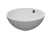 thumbnail Witte wasbak solid surfacemateriaal