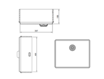 thumbnail Tekening met maatvoering wasbak Rome